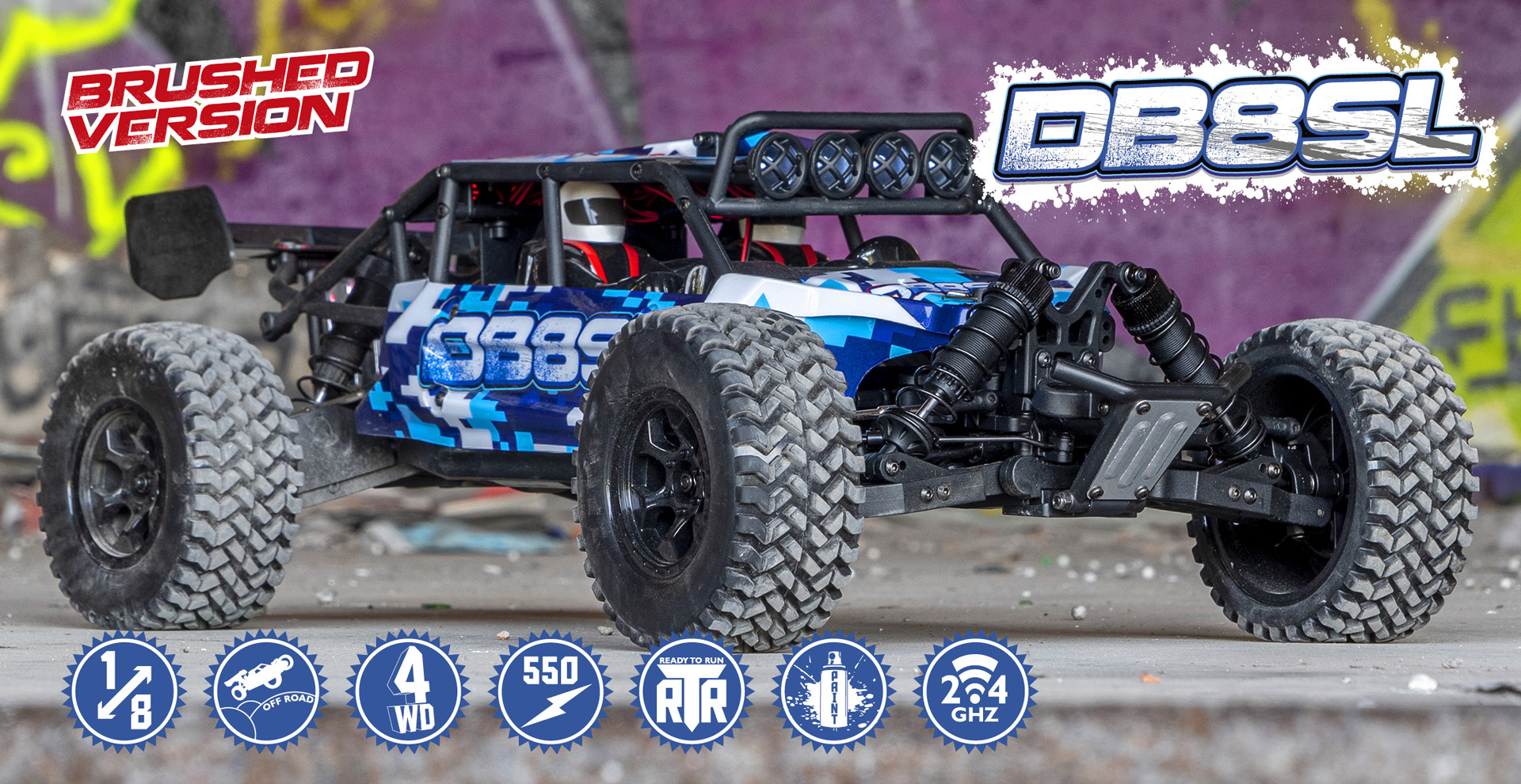 Hobbytech Desert Buggy DB8 Brushed RTR Azul